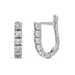 18K PENDIENTES CIRCONITA ORO BLANCO CATALAN
