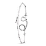 18K PULSERA ORO BLANCO NUDO CON CIRCONITAS