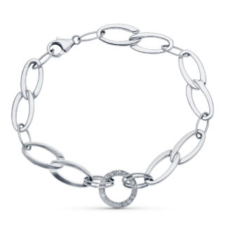 18K PULSERA ORO BLANCO 19CM