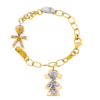18K PULSERA BICOLOR NIÑO NIÑA 10,50 GR
