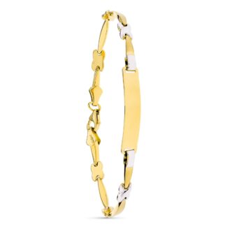 18K ESCLAVA ORO BICOLOR 18CM