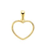18K COLGANTE ORO AMARILLO CORAZON CERCO LISO 13X12 MM