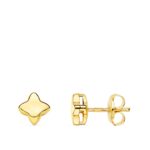 18K PENDIENTES ORO AMARILLO ESTRELLA LISA 6,5X6,5 MM CIERRE PRESION