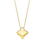 18K GARGANTILLA ORO AMARILLO ESTRELLA LISA 6,5X6,5 MM CADENA VENECIANA 42 3 CM