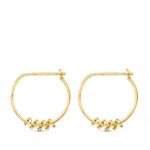 18K AROS ORO AMARILLO 13 MM MOTIVO MUELLE