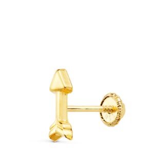 18K PIERCING OREJA ORO AMARILLO FLECHA LISA 9X3,5 MM (MÍNIMO 3 UNIDADES)