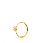 18K PIERCING ORO AMARILLO NARIZ CON CIRCONITA BOCEL 2,2MM, DIAMETRO: 8 MM