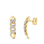 18K PENDIENTES ORO BICOLOR ESLABONES CIRCONITA 16 X 4MM, CIERRE PRESION