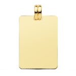 9K PLACA CHAPA ORO AMARILLO LISA 28X20 MM