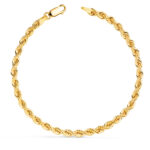 18K PULSERA ORO AMARILLO CORDON SALOMONICO, ANCHO 3,8 MM LARGO 19,5 CM