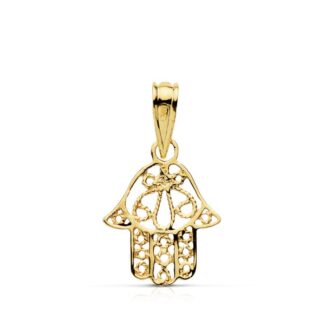 18K COLGANTE ORO AMARILLO MANO DE FATIMA 14X11 MM