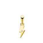 18K COLGANTE ORO AMARILLO RAYO MINI CON CIRCONITA 8,5X4 MM