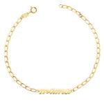18K PULSERA ORO AMARIILLO MAMA CADENA BILBAO 2,5MM, LARGO: 20CM