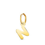 18K COLGANTE ORO AMARILLO LETRA " N " BRILLO, 8 X 5 MM