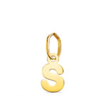 18K COLGANTE ORO AMARILLO LETRA " S " BRILLO, 8,2 X 4,8 MM