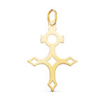 18K COLGANTE ORO AMARILLO CRUZ DEL SUR SILUETA EN BRILLO, 27 X 19 MM