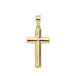 18K CRUZ ORO AMARILLO LISA PALO OVAL, 21X12 MM