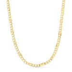 18K CADENA ORO AMARILLO ESLABONES HUECOS 3X1, LARGO 60CM ANCHO 4 MM