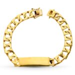 18K ESCLAVA ORO AMARILLO MACIZA 22 CM 9 MM