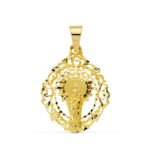 9K MEDALLA ORO AMARILLO VIRGEN PILAR ORLA 36X28 MM