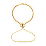 18K PULSERA ORO AMARILLO INDIA ZAFIRO CORAZON