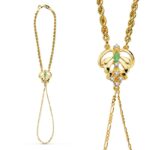 18K PULSERA ORO AMARILLO INDIA PIÑA Y CORDON