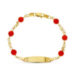 18K ESCLAVA ORO AMARILLO CORAL FINO CERDEÑA 5-51/2 MM
