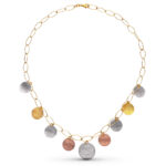 18K GARGANTILLA ORO TRICOLOR CHAPITAS