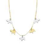 18K GARGANTILLA BICOLOR ELEFANTES 42CM