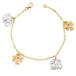18K PULSERA TRICOLOR FETICHES 17CM