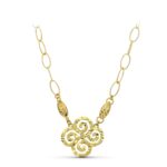 18K GARGANTILLA ORO AMARILLO MOTIVO TRISQUEL Y ESLABONES