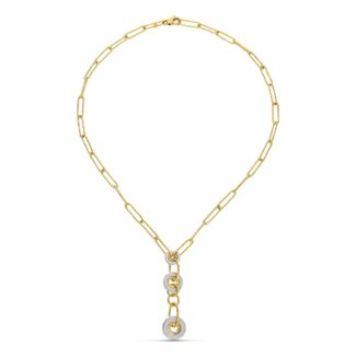 18K GARGANTILLA ORO BICOLOR MOTIVO