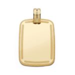 18K PLACA CHAPA ORO AMARILLO MARCO 28X20 MM