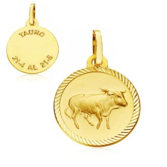 9K HOROSCOPO ORO AMARILLO DISCO 16 MMTAURO