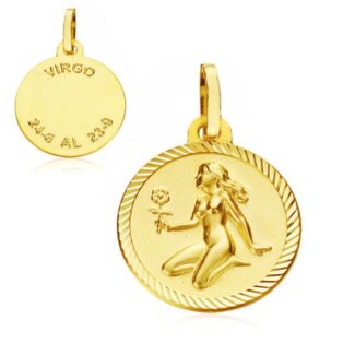 9K HOROSCOPO ORO AMARILLO DISCO 16 MMVIRGO