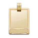 18K PLACA CHAPA LASER ORO AMARILLO 28X20 MM