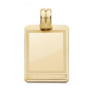 18K PLACA CHAPA ORO AMARILLO MACIZA 24X17 MM