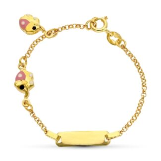 18K ESCLAVA ORO AMARILLO ELEFANTES, 13CM