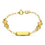 18K ESCLAVA ORO AMARILLO PEQUEÑA 2 OSO S,