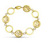 18K PULSERA ORO BICOLOR GRECA LASER