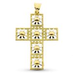 18K CRUZ ORO BICOLOR 45X31 MM