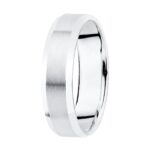 18K ALIANZA ORO BLANCO MATIZADA Y BORDES BRILLO, ANCHO: 5 MM