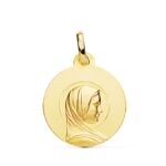 18K MEDALLA ORO AMARILLO MARIA FRANCESA 18 MM