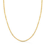 18K CADENA ORO AMARILLO HUECA FORZADA ANCHO: 2MM LARGO: 40CM
