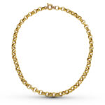 18K CADENA ORO AMARILLO ROLO HUECA 45CM 8 MM