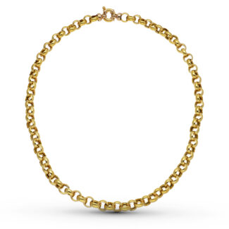 18K CADENA ORO AMARILLO ROLO HUECA 45CM 8 MM