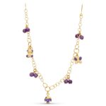 18K GARGANTILLA ORO AMARILLO ESMALTE Y PIEDRAS