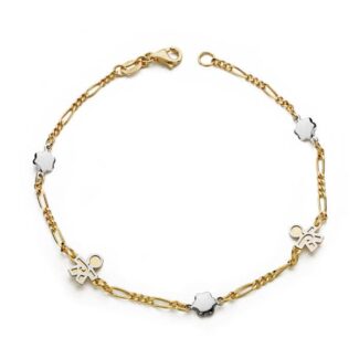 18K PULSERA BICOLOR NIÑOS 19CM