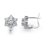 18K PENDIENTES ORO BLANCO CUAJO CATALAN 10X10 MM