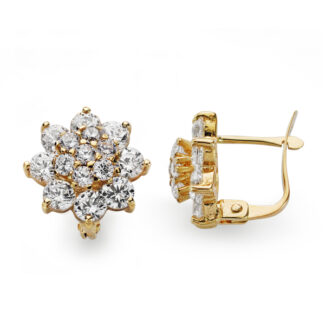 18K PENDIENTES ORO AMARILLO CUAJO CATALAN 12X12 MM